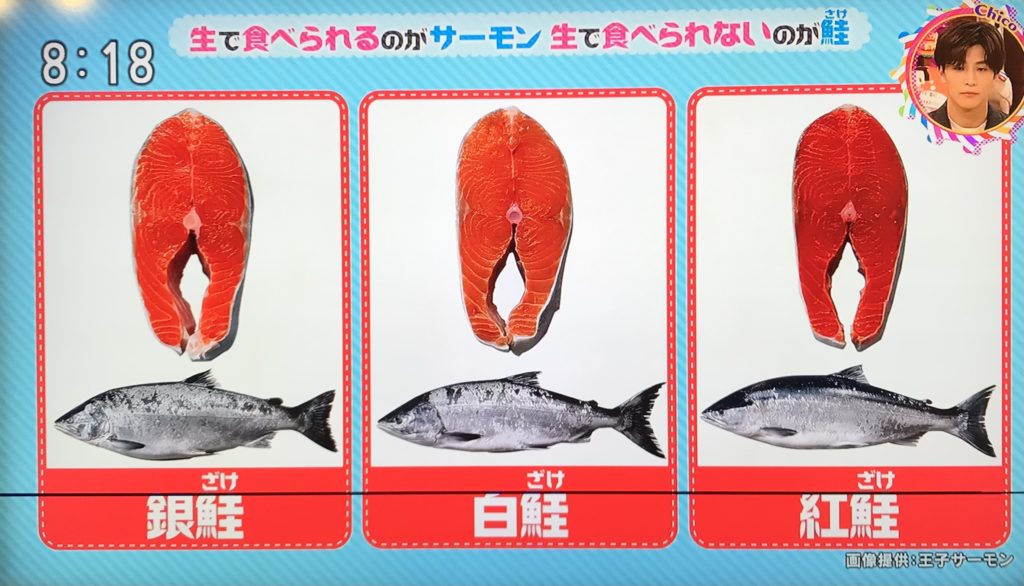 スーパーで売っている鮭とサーモンって何が違うの？→生で食べられるのがサーモン、生で食べられないのが鮭。1985年ごろ